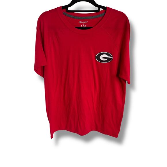 Champion UGA Georgia Red Logo Tee Shirt - Size Large - Picture 4 of 7
